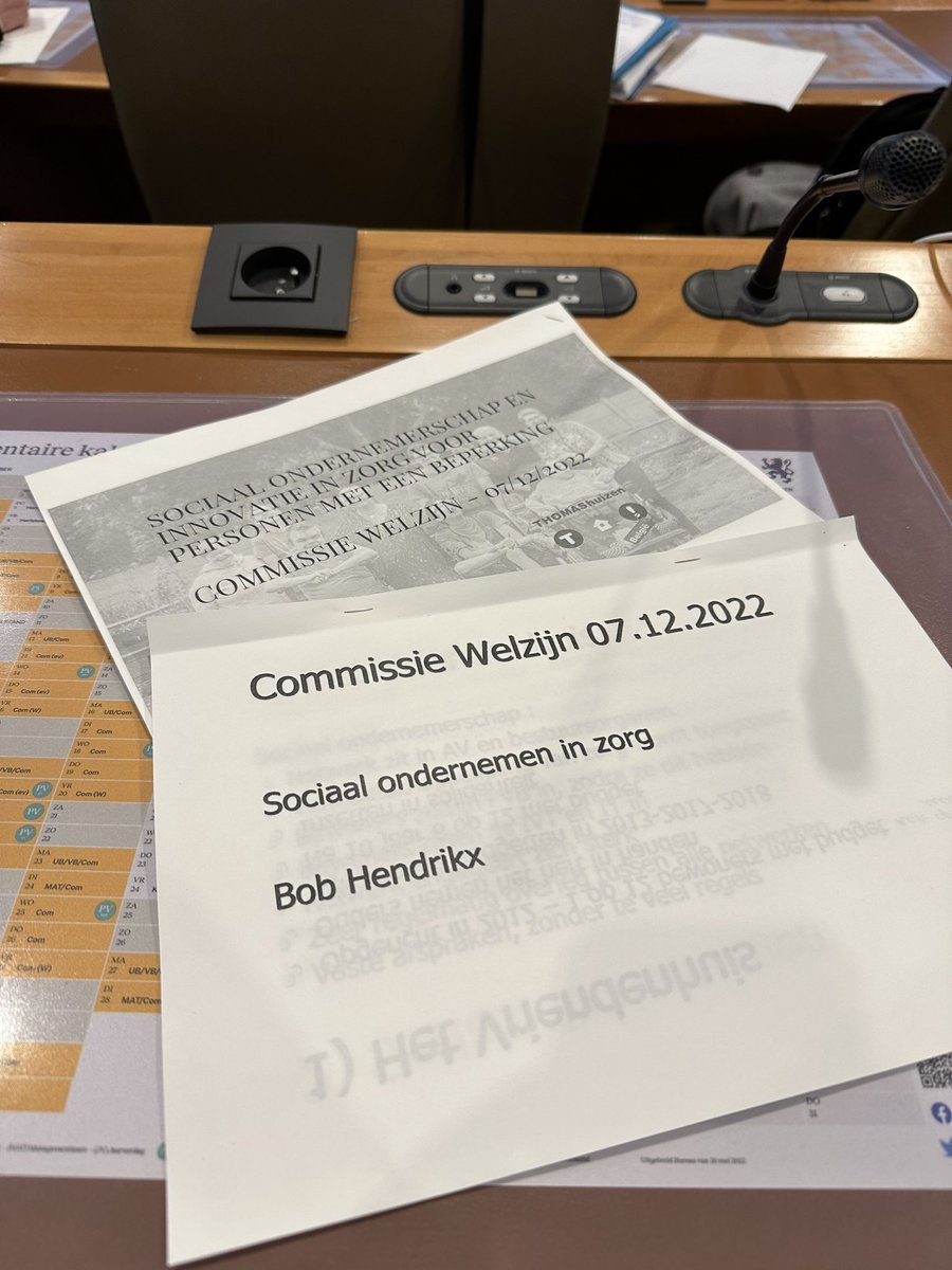Hoorzitting over sociaal ondernemerschap in de zorg voor personen met een beperking. Sprekers @VillaVip_vzw <a href="/DeThomashuizen/">De Thomashuizen</a> en Het Vriendenhuis pleiten voor minder (complexe) regelgeving in de sector.