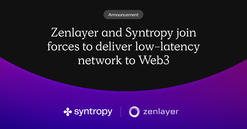 JSimanavicius's tweet photo. We just announced another serious infrastructure provider for the #OBX supply side - @zenlayer

Proud of the #Syntropy team for pulling this off!