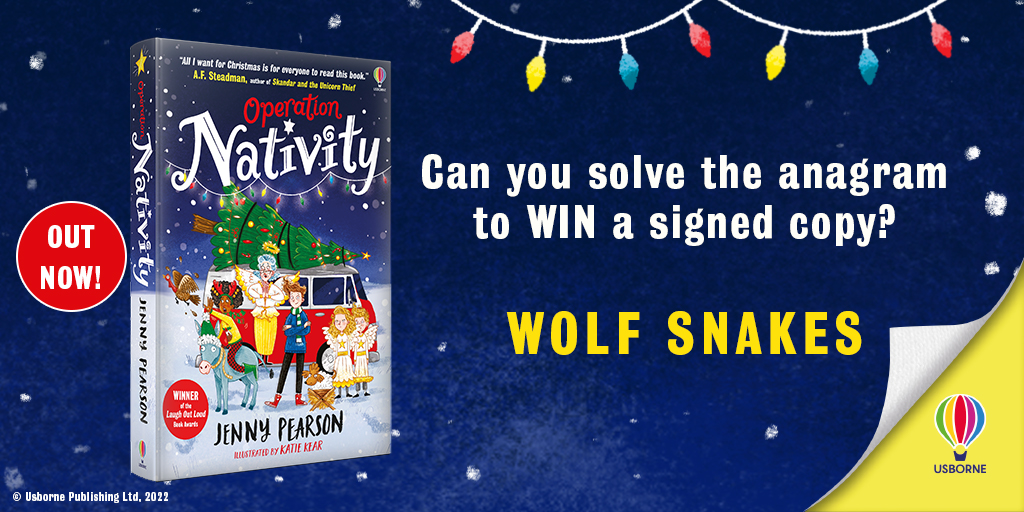 Usborne Publishing (@usborne) on Twitter photo Today we have another chance for you to win a signed copy of #OperationNativity! The perfect book to get you ready for Christmas, from <a href="/J_C_Pearson/">Jenny Pearson</a>🎄
Solve the anagram below and like/RT this post for your chance to win ✨ Today we have another chance for you to win a signed copy of #OperationNativity! The perfect book to get you ready for Christmas, from <a href="/J_C_Pearson/">Jenny Pearson</a>🎄
Solve the anagram below and like/RT this post for your chance to win ✨