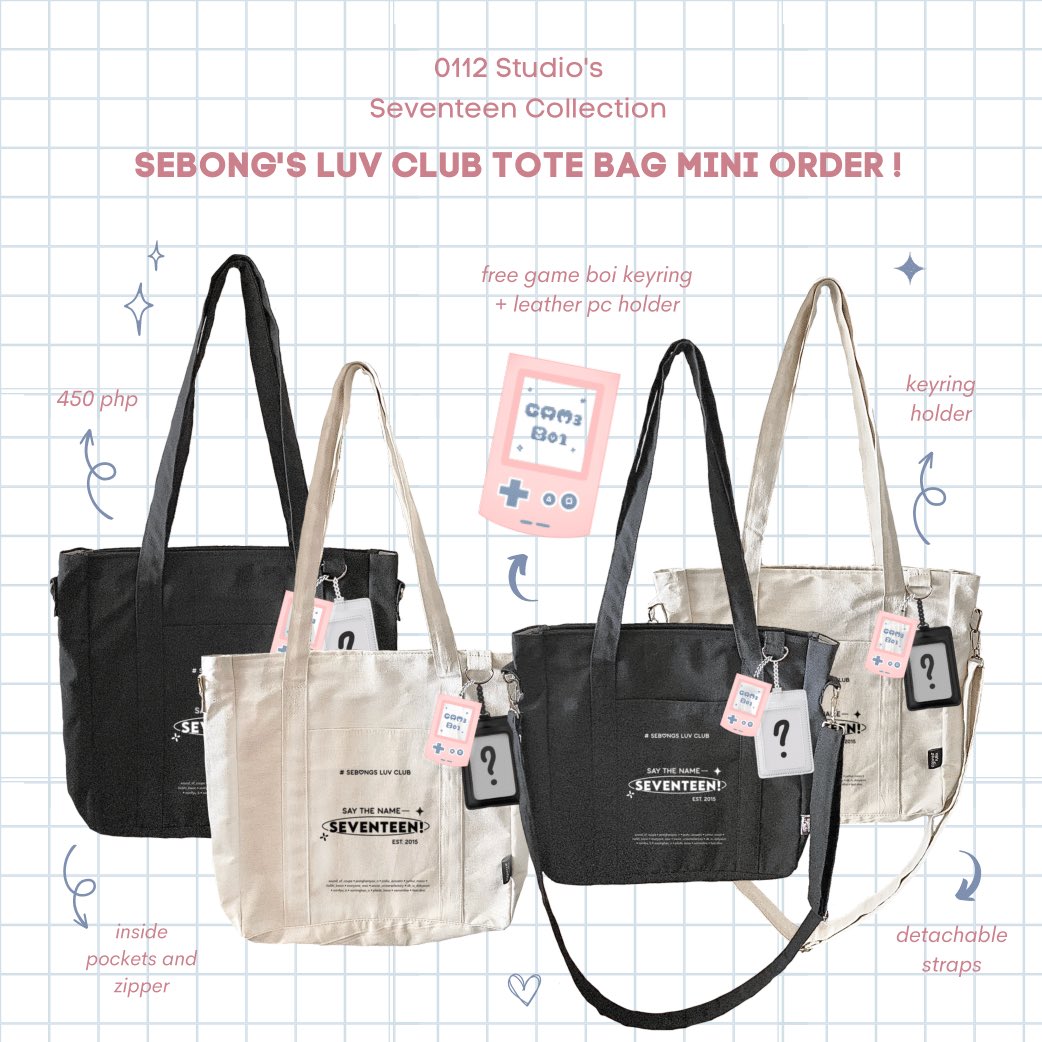 0112studio's tweet photo. SVT MINI GO 💎

— hi besties! our limited slots go for sebongs luv club totebag is now open! (#0112studioselling)

✷ doo - 12.10.22 (or until all 60 slots are taken)
✷ dop - 12.11.22

📓order now here: https://t.co/534X2ieXLV

🏷 wts lfb svt totebag seventeen be the sun carats https://t.co/DLdnAiooXk