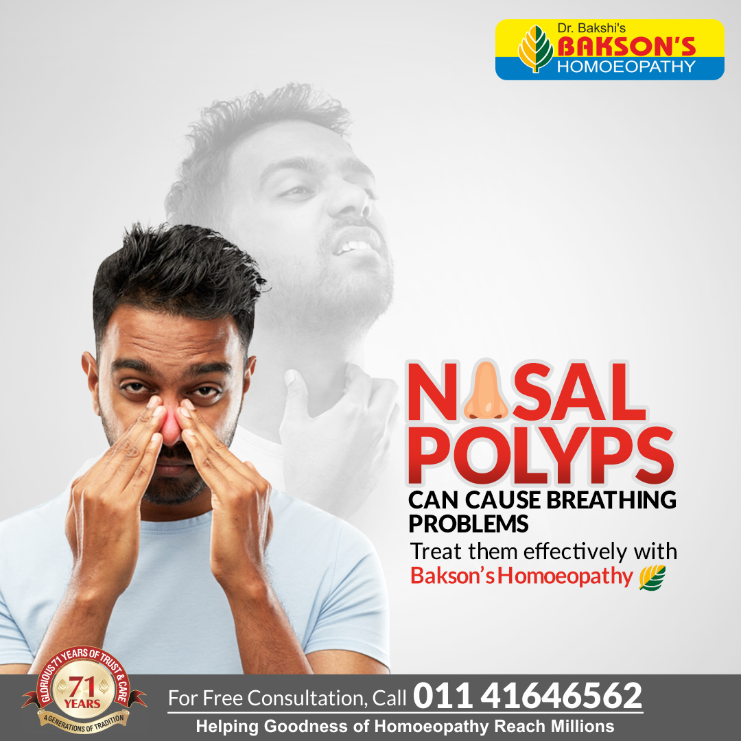 Baksons's tweet photo. #NasalPolyps are growths that can form in the nasal passages, and they can cause a lot of problems if left untreated. Speak to our experts at #BaksonsHomoeopathy to treat them effectively.

#BreathingIssue #Nasal #Homoeopathy #HomoeopathyTreatment https://t.co/mC9s4crCeO