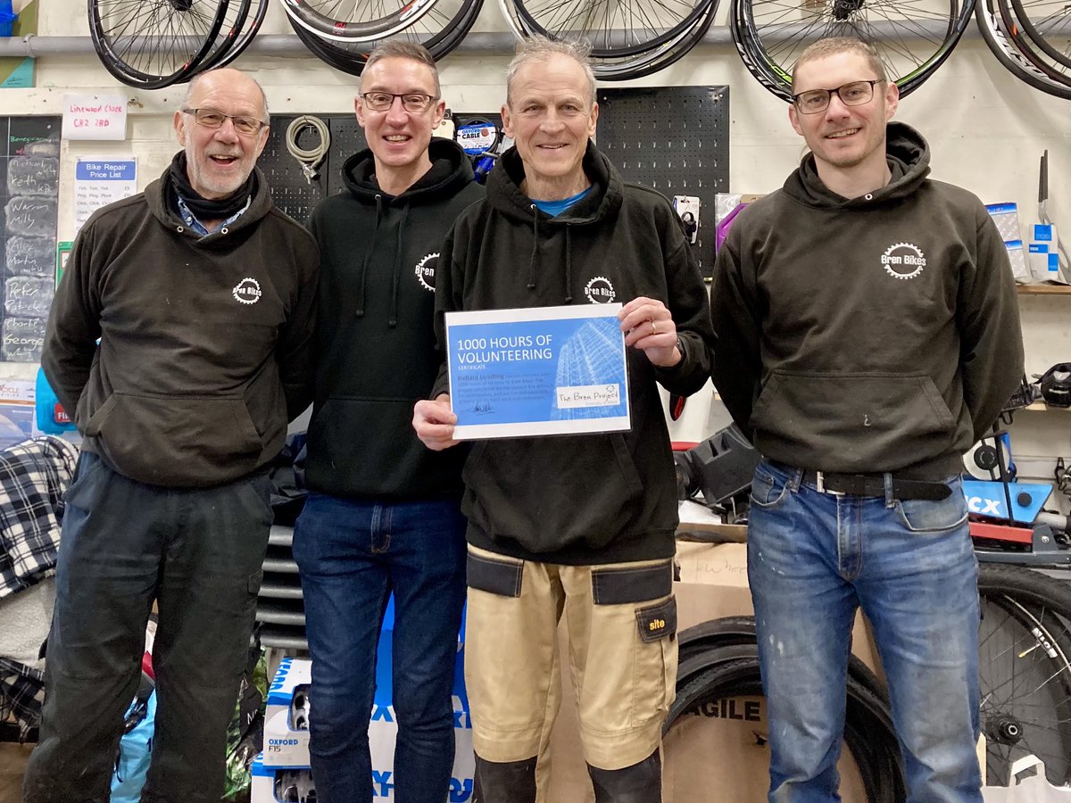 One of our awesome Brengineers Richard (aka Stradders), has clocked up the very impressive milestone of 1000 voluntary hours! 👏👏
Thanks so much for everything you do Stradders, you are an absolute legend!! 🚴🚴
