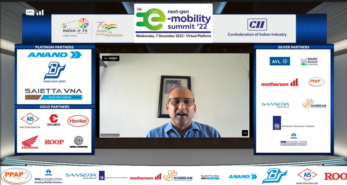 cii4nr's tweet photo. The whole auto industry is getting transformed. As per the long-term strategies of any OEMs, it is a lot more than making cars or other #vehicles.~@kavanmukhtyar, Partner &amp; Leader – #Automotive, @PwC_IN at CII Next-Gen #eMobility Summit.

#CII4NR (1/2)
@CIIEvents https://t.co/h9iNnWeRlW
