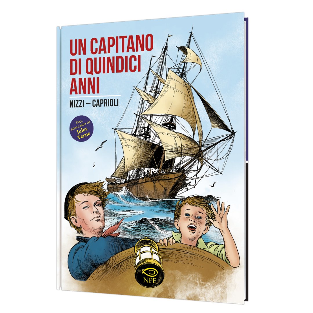 «Un capitano di quindici anni», l'adattamento a fumetti del romanzo di Jules Verne ad opera di due pilastri della Nona Arte: Claudio Nizzi e Franco Caprioli.

Edizione cartonata a colori, 17,00 euro (spedizione rapida e gratuita!): edizioninpe.it/product/un-cap…
