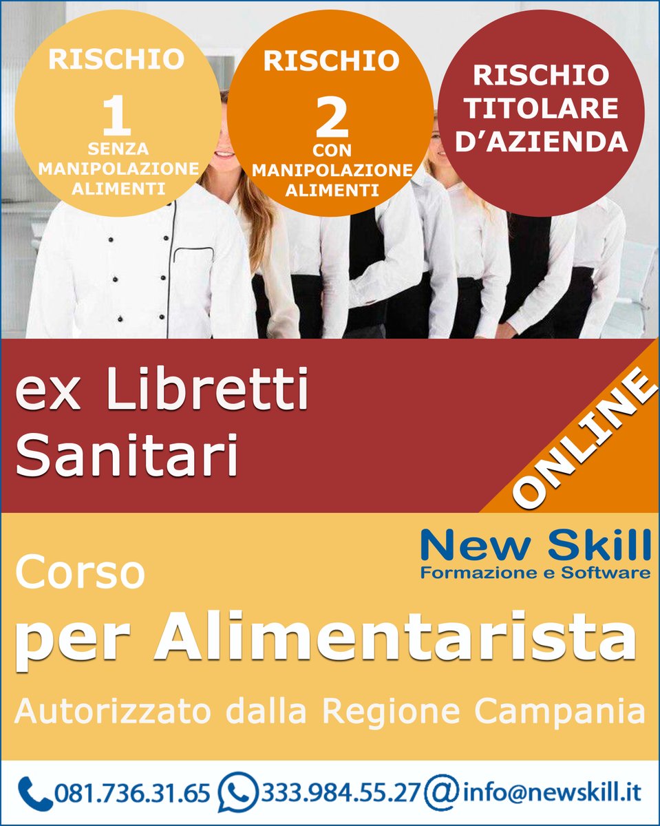 Corsi per 🔸Alimentarista - ex Libretti Sanitari 🔸

#attestatidirischio #exlibrettosanitario #esameasl #ristorazione #imprenditoriristoro #ristoro #alimenti #alimentari #puntiristoro #librettosanitario #regionecampania #formazione #newskill #napoli