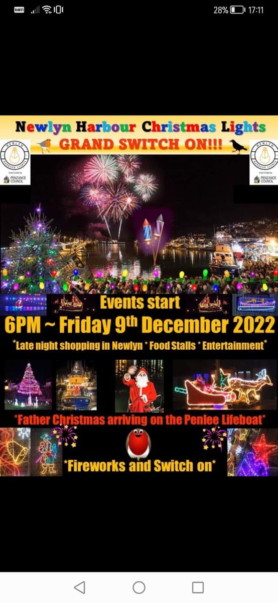 Christmas officially arriving in Newlyn this Friday 🎄