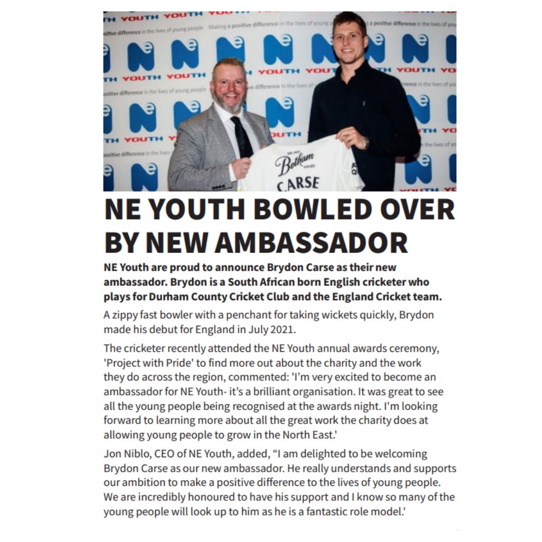 Hot off the Press 📰 Check out our feature in this month's Northern Insight Magazine, on the good news stories around our Projects with Pride Awards and our NE Youth Ambassador, Brydon Carse.