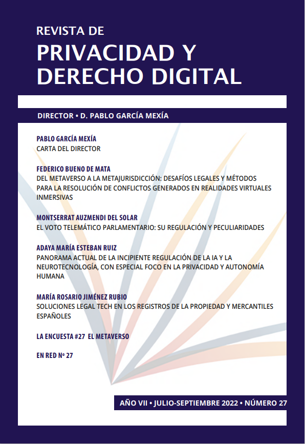 Ya disponible el nº27 encabezado por <a href="/febuma/">Federico Bueno de Mata</a> con "Del metaverso a la metajurisdicción", un profundo e interesante análisis sobre los desafíos legales que plantean las realidades virtuales en la resolución de conflictos. 

Puedes encontrarlo en: lnkd.in/dKsyV6i3