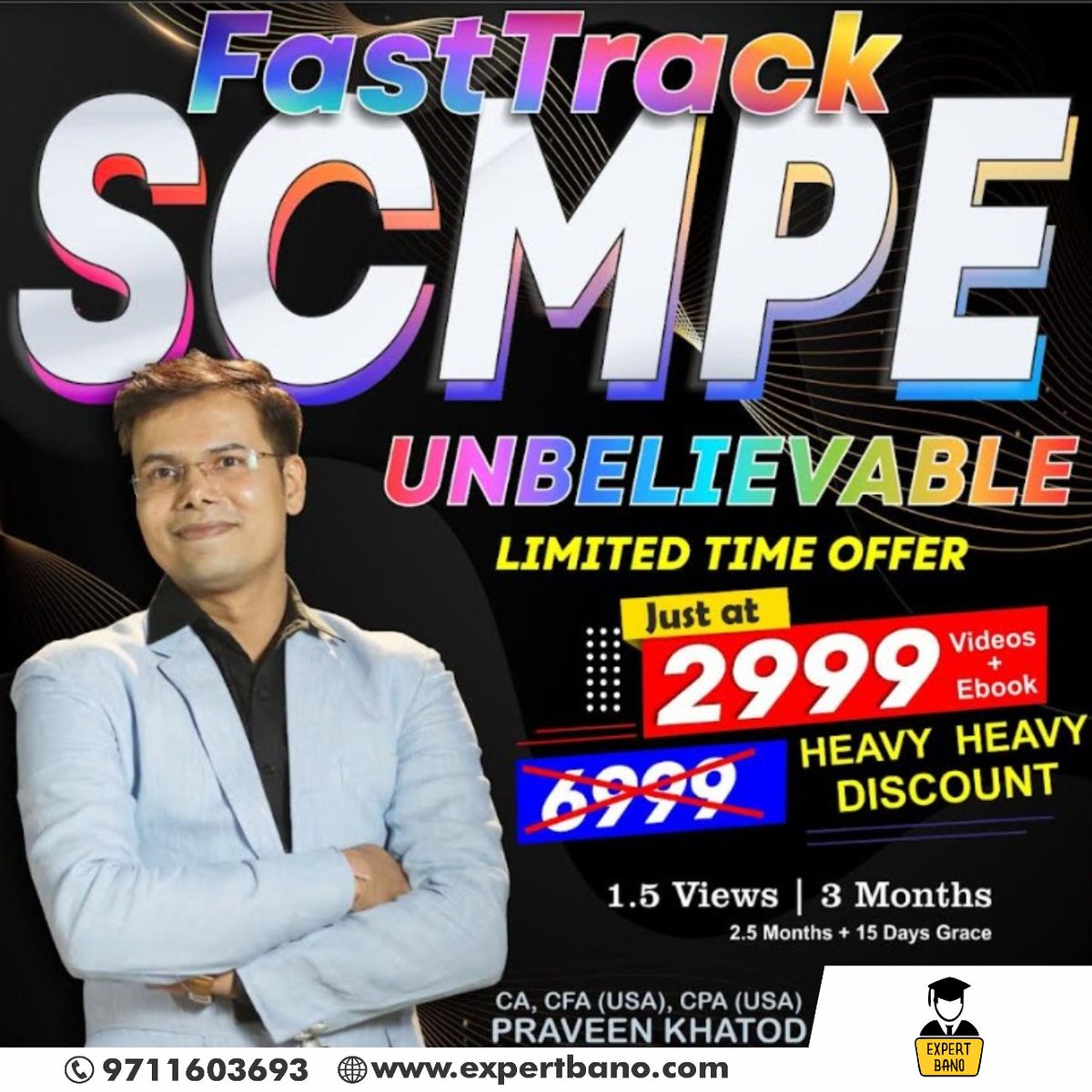 Unbelievable offer on CA Final SCMPE Fast track (Compact) By CA Praveen Khatod.
To buy, Pls Visit: bit.ly/35hYrc9 
call 971603693 for inquiries.
#cafinal #capraveenkhatod #cafinalscmpe #cafinalscmpefasttrack #cafinalfasttrackcourse #CAFinalGroup2