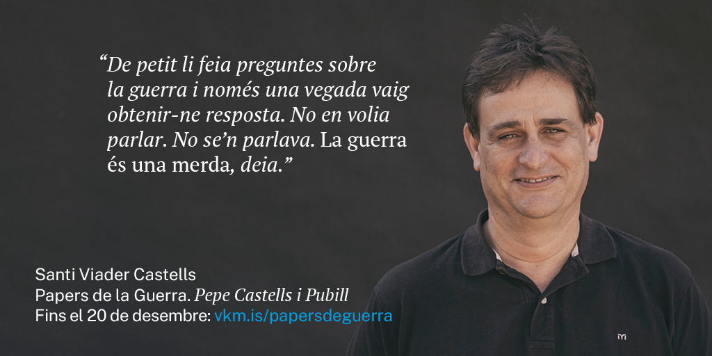 Parlar de la guerra: pràcticament impossible durant molt de temps, pel Pepe i tants altres joves que havien estat al front.

La família Castells pensem que recordar-ho, pot ajudar a no repetir-ho.

I és que en una cosa tenia raó: "la guerra és una merda" 👉vkm.is/papersdeguerra