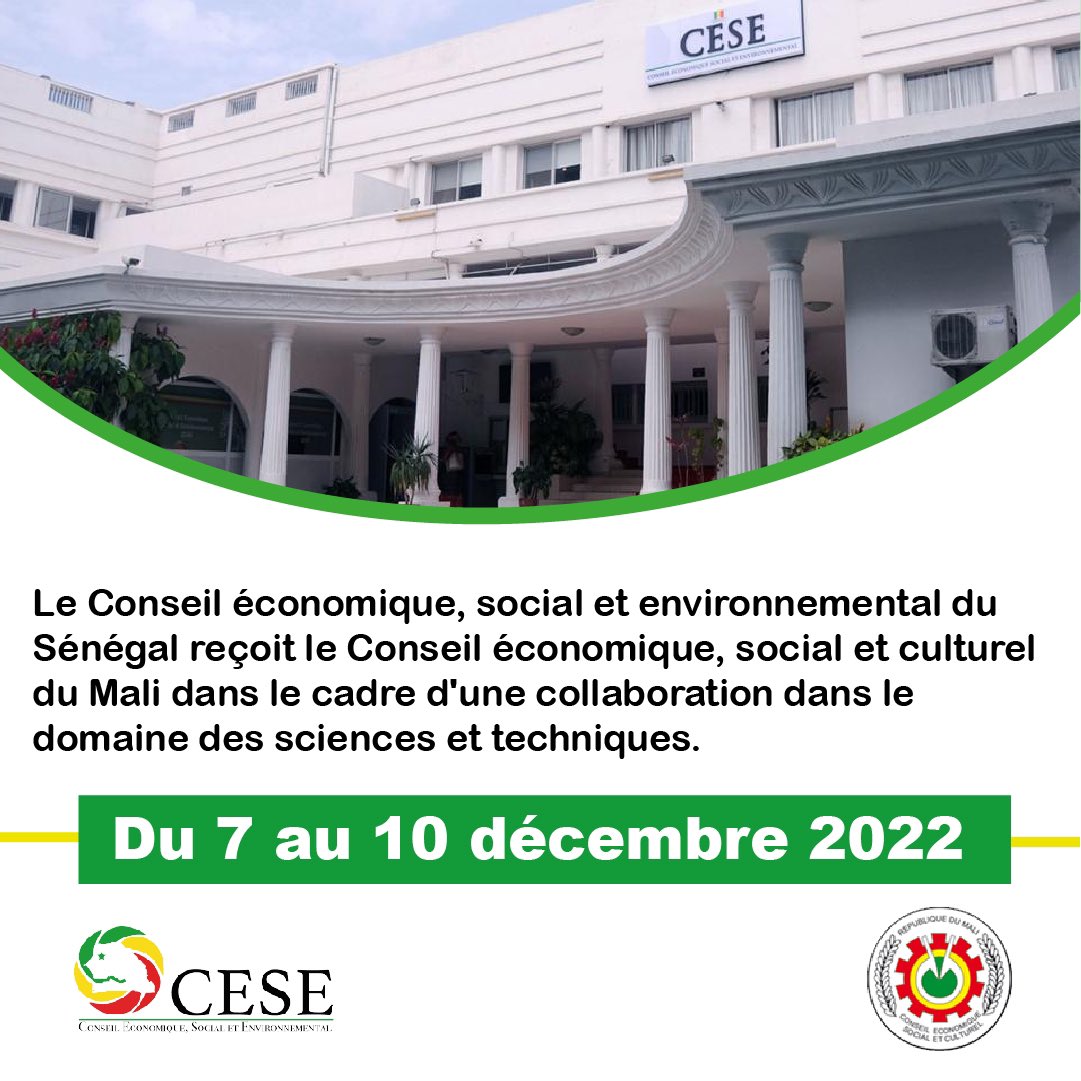 Du 7 au 10 décembre 2022 

#CESESÉNÉGAL🇸🇳