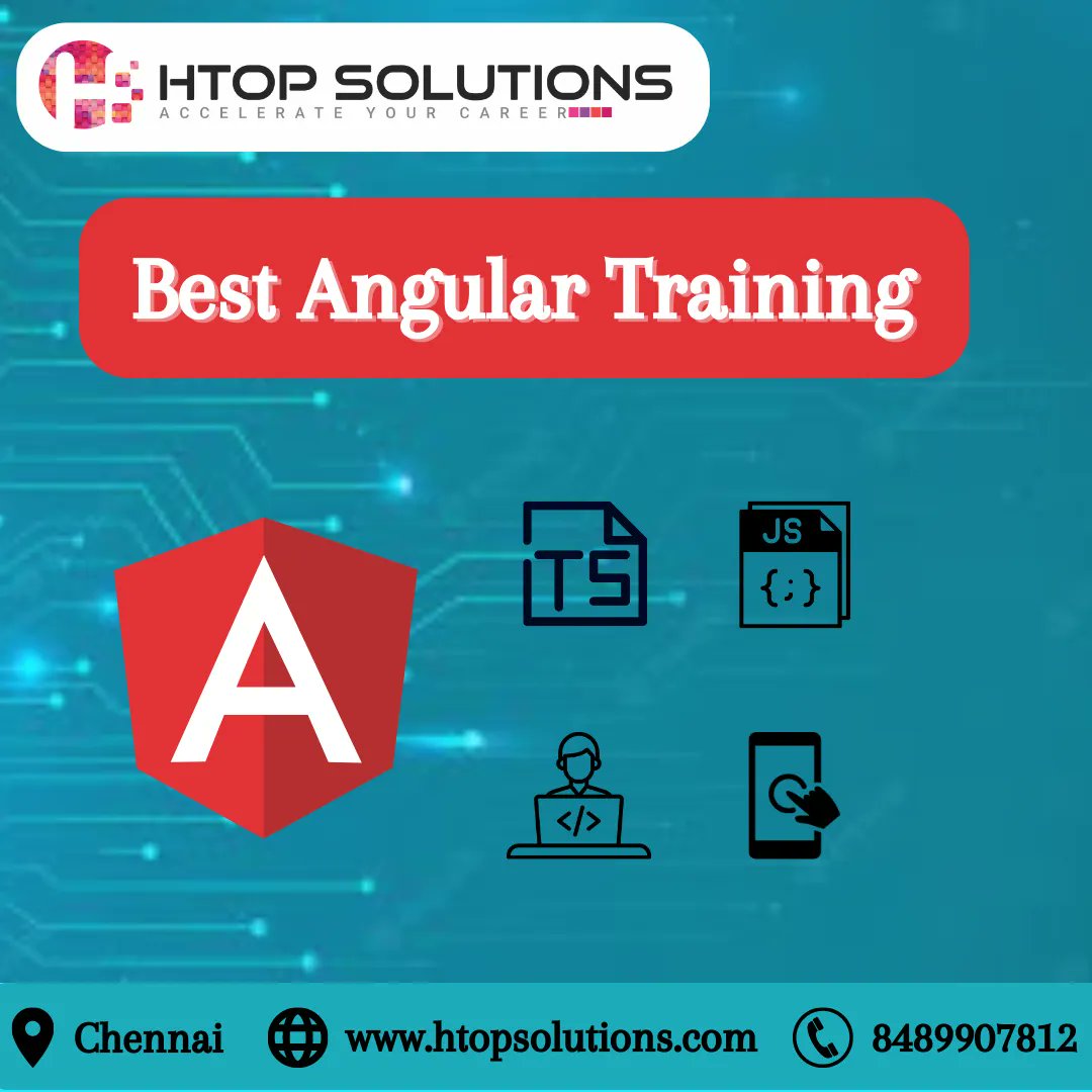 htop_online's tweet image. The Angular Training, at Htopsolutions, enables you to learn about developing an application with Angular using
contact us at 8489907812
#meanstacktraininginchennai #fullstackdevelopercourse #meanstackcourseinchennai #angulartraininginchennai #frontendwithangulartrainingin