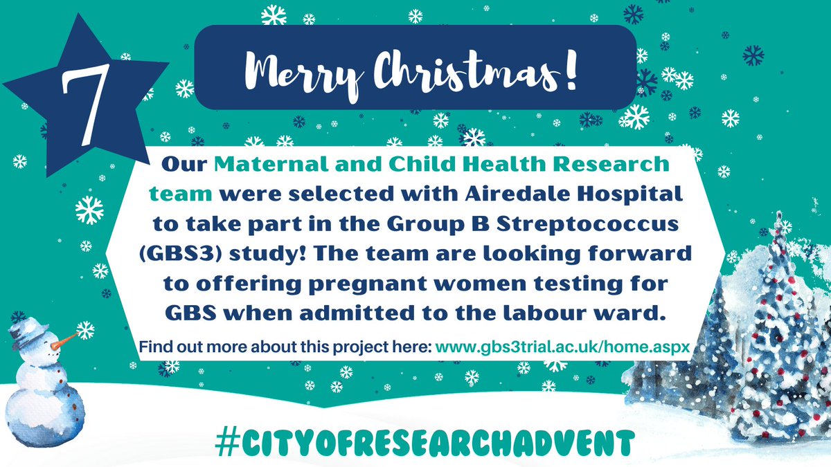CityOfResearch (@cityofresearch) on Twitter photo Day 7🎄We are really pleased to be taking part in the <a href="/GBS3Trial/">GBS3 Trial</a> with <a href="/AiredaleNHS_RD/">AiredaleNHSResearch</a>. Read more about this important study aiming to reduce infections in newborn babies below. #CityofResearchAdvent <a href="/BTHFT/">Bradford Teaching Hospitals NHS FT</a> Day 7🎄We are really pleased to be taking part in the <a href="/GBS3Trial/">GBS3 Trial</a> with <a href="/AiredaleNHS_RD/">AiredaleNHSResearch</a>. Read more about this important study aiming to reduce infections in newborn babies below. #CityofResearchAdvent <a href="/BTHFT/">Bradford Teaching Hospitals NHS FT</a>