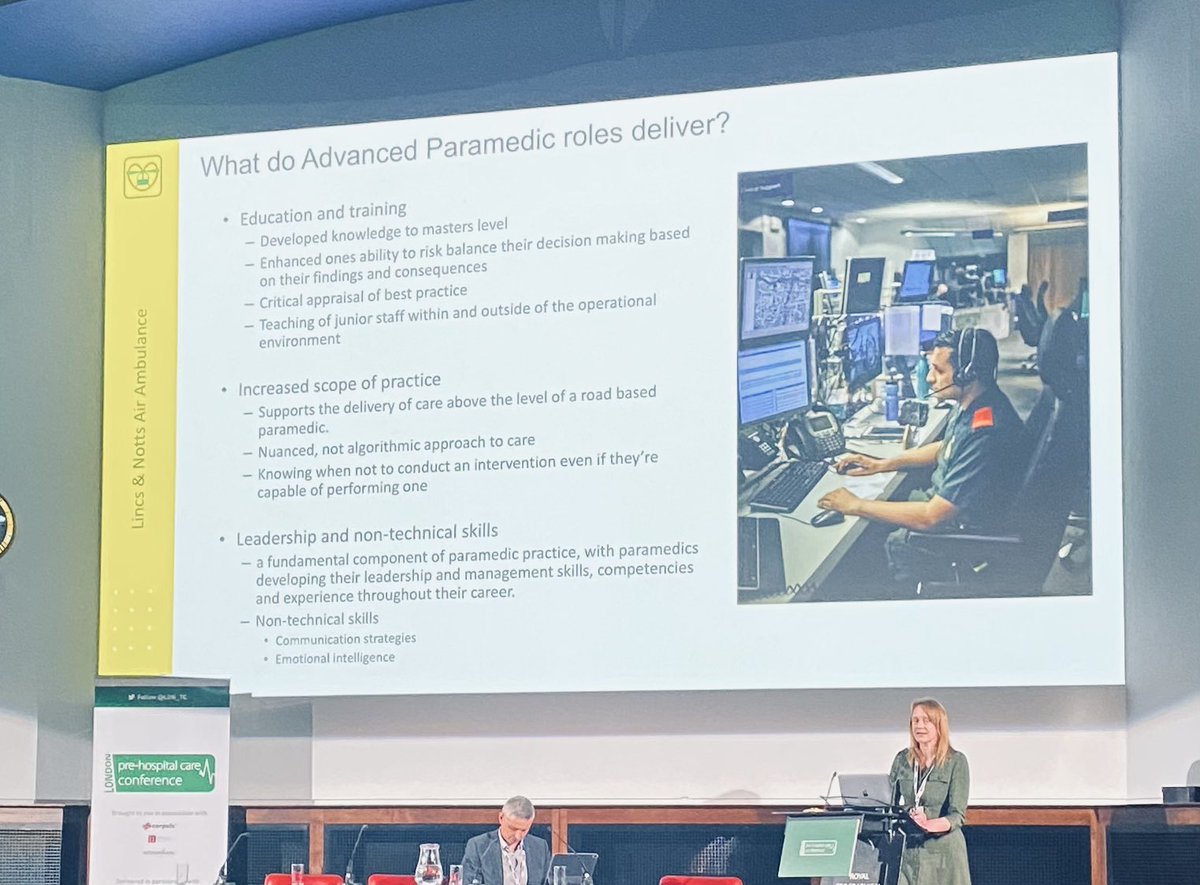 _PaulDolan's tweet image. Erica Ley giving an excellent overview of the AP role in UK ambulance services. While these roles bring enhanced scopes of practice, more importantly they bring enhanced clinical leadership and decision making
#LTC2022 #EMS #PHECC