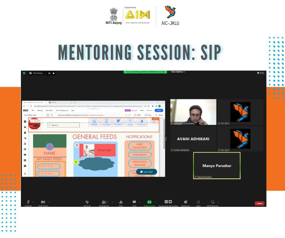 AicJklu's tweet photo. #SIP2022
AIC-JKLU conducted a mentoring session under the SIP , on 06th December 2022 for a student team "DLF INNOVATIVE TINKERERS" from DLF Public School. Mr. AMITANSHU SHRIVASTAVA had tested students prototypes in the community(online) and helped to refine the prototypes. https://t.co/kEzdg7AeQJ