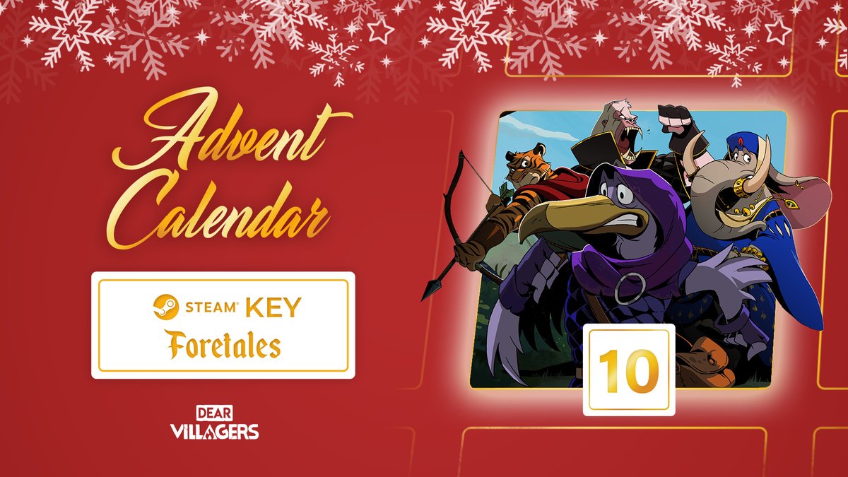 DearVillagers's tweet photo. What's behind the 10th door will make you decide the fate of the world. Will you take your chance?

Try to win a @foretales_game Steam key 🐯

✅ Follow @dearvillagers
🔁 RT this post
⏳ Ends: December 11th 16:00 CET

#DearAdventCalendar @alkemigames #cardgame #IndieGameDev https://t.co/7EM6GhZQ8Q