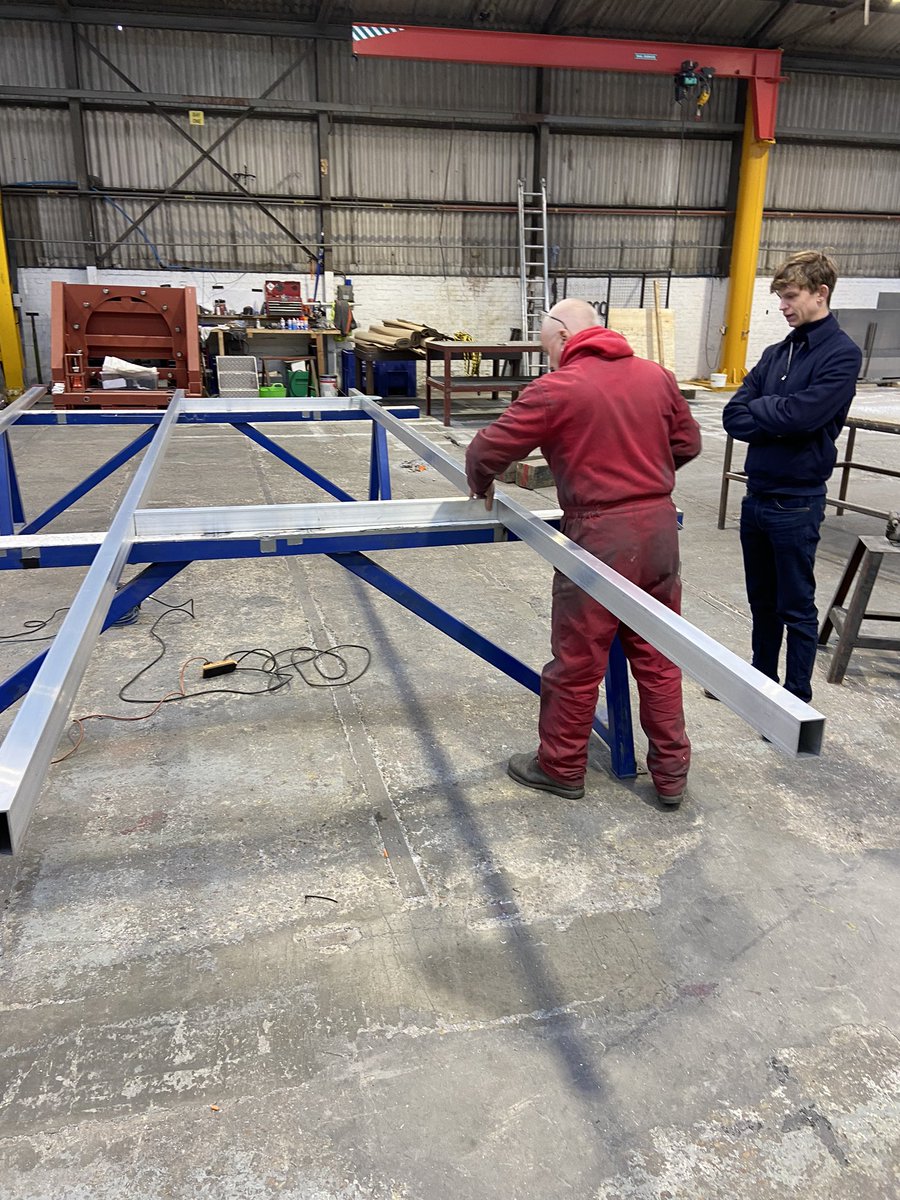 Paddlepowertide's tweet photo. Super excited to see the start of our 1/30th prototype tidal turbine in the 🇬🇧 shipyard starting today - on track to be in water before Xmas #tidalenergy #tidalpower #oceanenergy #NetZero #renewableenergy @grantshapps https://t.co/lG5EdBRWaL