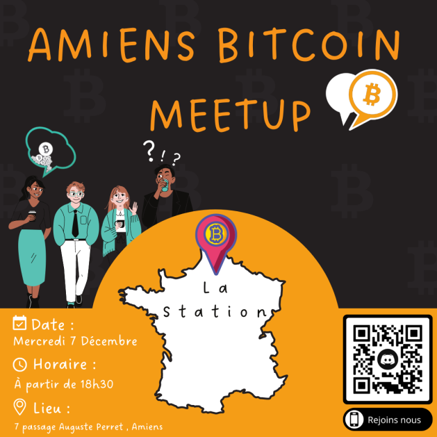 N'oubliez pas le Meetup Bitcoin #Amiens ce soir à 18h30 à la Station