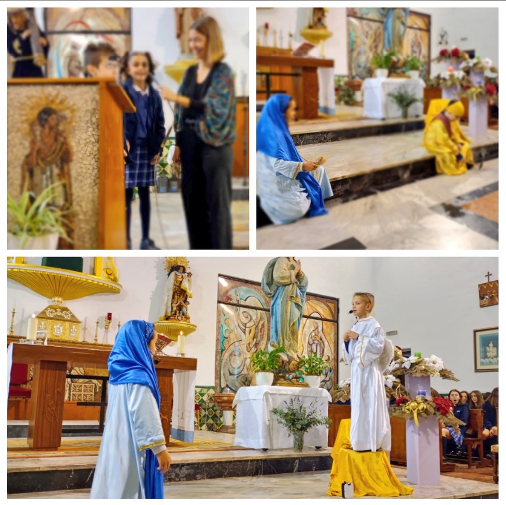 fecmips's tweet photo. La tradicional representación de la #Anunciación del 👼🏻ángel Gabriel a la Virgen María👧🏽 por parte de la clase de #segundoEP
👏Enhorabuena chicos y chicas y también a la profe por tantos nervios pasados.
#DijoQueSíMaría
@colegiosfec
@pastoralfec https://t.co/55WhjOQ6t6