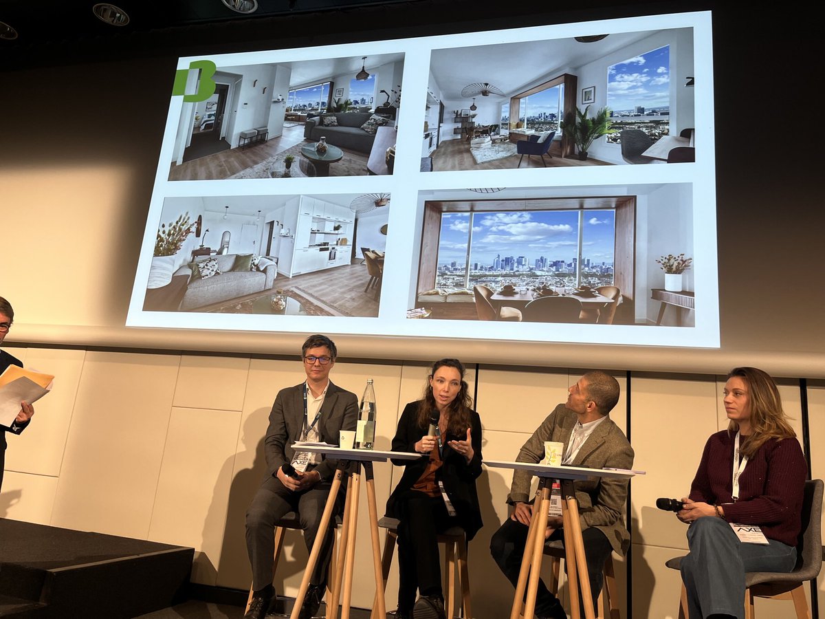 ODurix83's tweet photo. Conférence inspirante ⁦@salonsimi⁩ ce matin avec Thibault Martinerie, Flora Le BOLLOCH, Thiphaine JOSSE et ⁦@DanDepur⁩ . Présentation de Loji, ⁦@Wojo_co⁩ et de notre offre de CoLiving designed by ⁦@Bouygues_Immo⁩ #mixUse #DOC https://t.co/zBKgsgb7fi