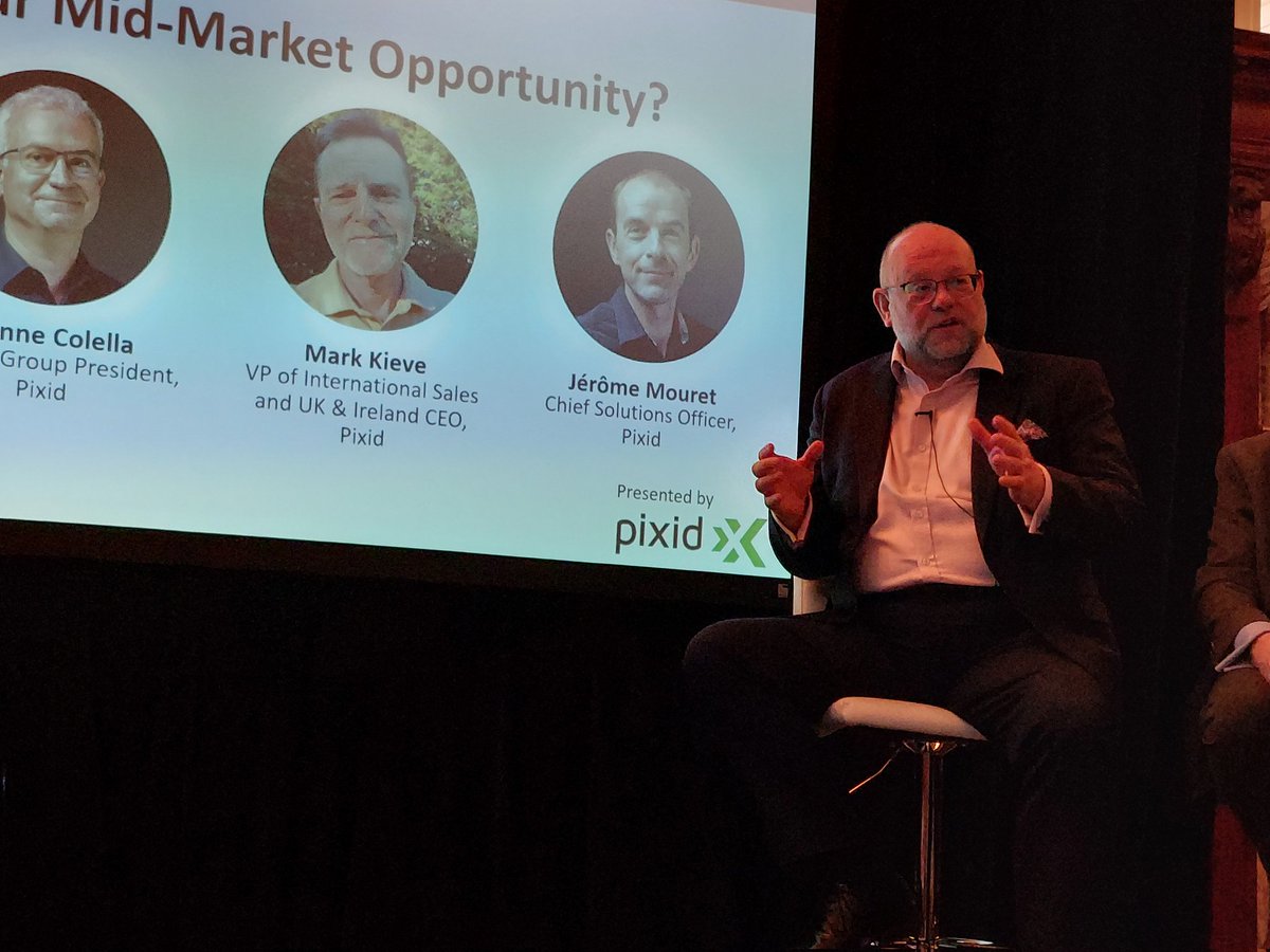 Richard Bradley from #KellyServices speaking at our 'Ideas in Action' session at #Execforum this morning - discussing the mid-market and international opportunities opened by use of Pixid's simplified, agile #VMS technology
#mastervendor #MSPlite #midmarket #SMB #TTA