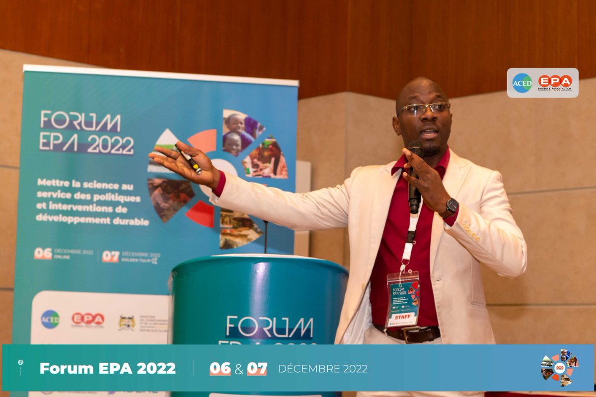 Forum EPA 2022
 #Encours 
Le Helpdesk : une approche de revitalisation du marché de l’offre et de la demande en données probante
Par Dr. <a href="/donaldhouessou/">Donald HOUESSOU</a>, ACED
#ACED #ForumEPA2022