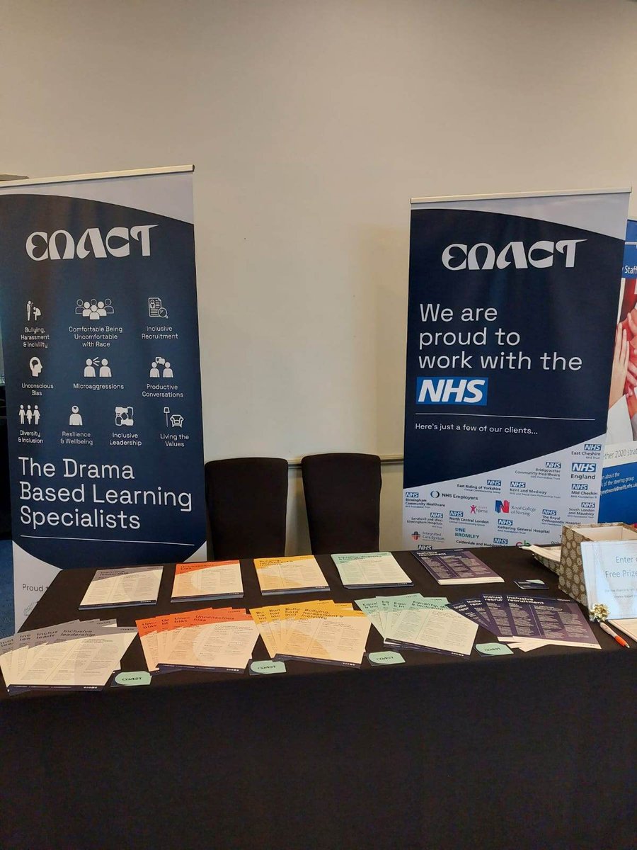 EnactSolutions's tweet photo. Excited to be exhibiting at the @NHSEmployers Disability Summit! Check out our stand and learn about our #dramabasedlearning approach.

#disabilitysummit22 #learninganddevelopment #nhs @NHSE_Diversity https://t.co/rbSNF5rvN6