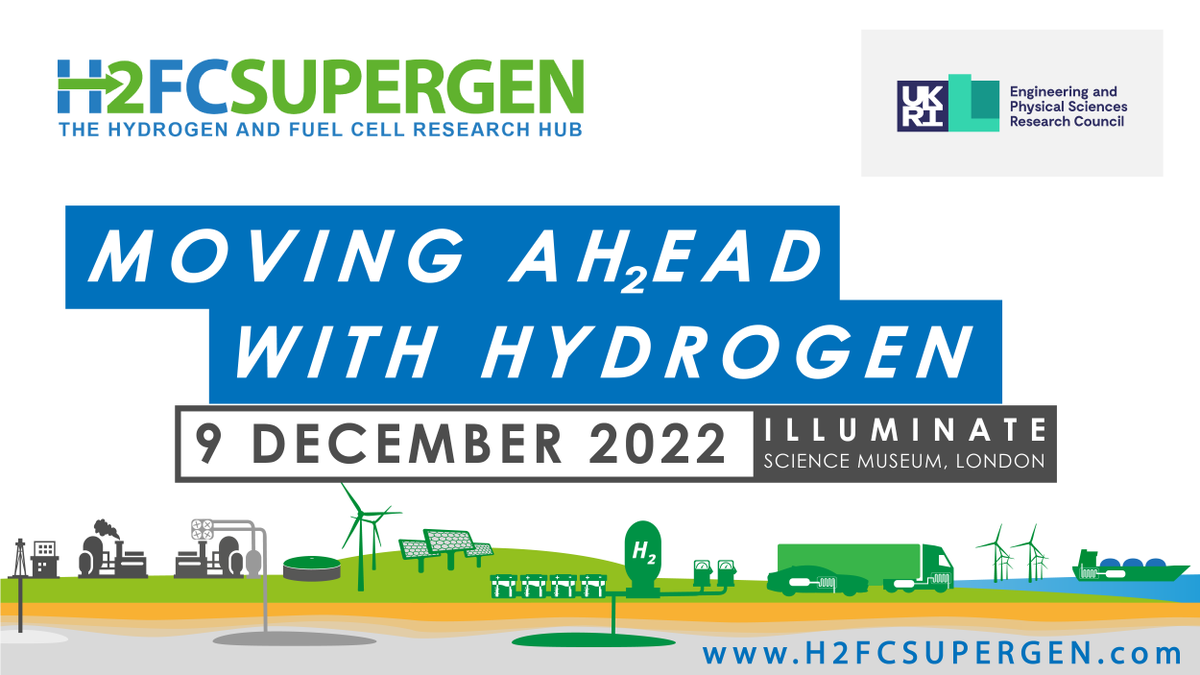 LAST OPPORTUNITY to book your place at the H2FC Supergen Hub's final annual assembly on Friday - Moving Ahead with Hydrogen. 

Ticketing is open until 5pm. 

ow.ly/AkwR50LXgpE
<a href="/EPSRC/">Engineering and Physical Sciences Research Council</a> <a href="/UKHyRES/">UK-HyRES</a> <a href="/HIACT_/">HI-ACT</a> @beisgovuk <a href="/innovateuk/">Innovate UK</a> <a href="/UKRI_News/">UK Research and Innovation</a> 
#hydrogen #research #fuelcells