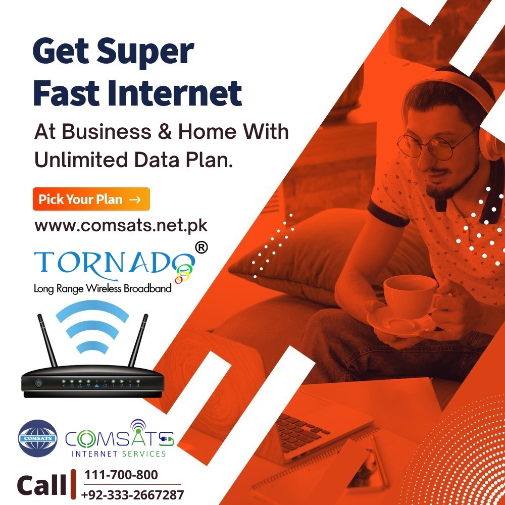 COMSATS Internet Services CIS gives you the Fastest Internet Connectivity at the most affordable rates.

Available in all major cities of Pakistan!

For more information, call or visit: 051-2341175-6| 0331-5220082| 0333-2667287| comsats.net.pk

#CIS