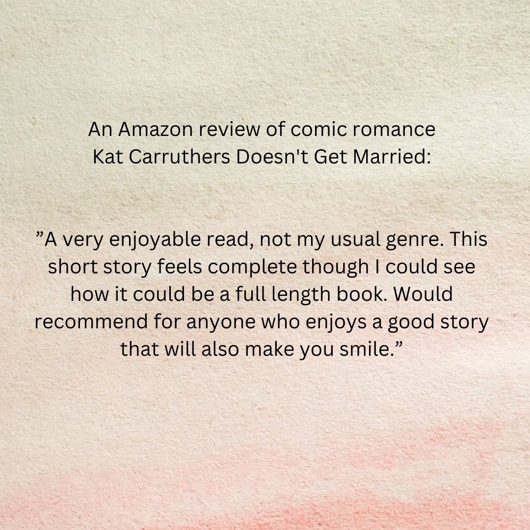 AnneBrookeBooks's tweet photo. A review of comic romance Kat Carruthers Doesn't Get Married. Available worldwide at Amazon
#notgettingmarried #chicklit #naughtyromance #weddingdisaster https://t.co/FGKKuuseBI