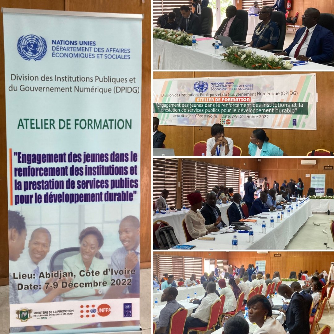 crislagier's tweet photo. Iniciamos taller para #inclusión de #jóvenes en la formulación de #políticaspublicas en #CotedIvoire Participan más de 70 Asociaciones juveniles 
@UNDESA #DPIDG #SDGs https://t.co/dn7vdv2hmz