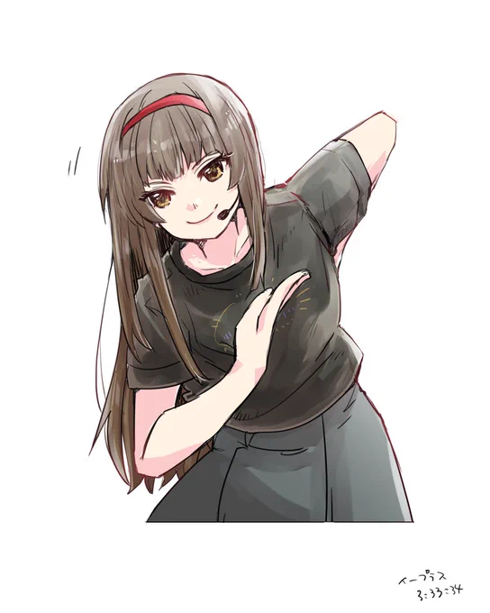 りえら3rdのDay1のぺいちゃんのお辞儀がめちゃくちゃ好きだったっていう絵(どう頑張っても似なかったので許されたい) 