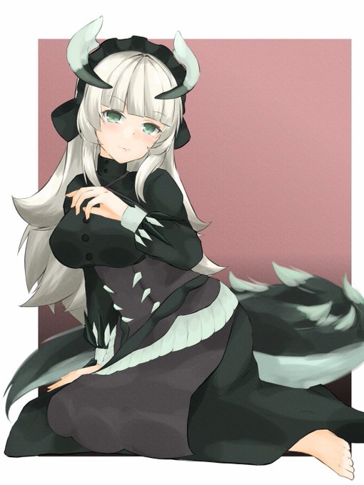 #今年も残りわずかなので今年一番伸びた絵を貼る
どれやろう思って遡ったらチェイムやった。pixivも一番反応多いね。ドラゴンメイド人気か? 