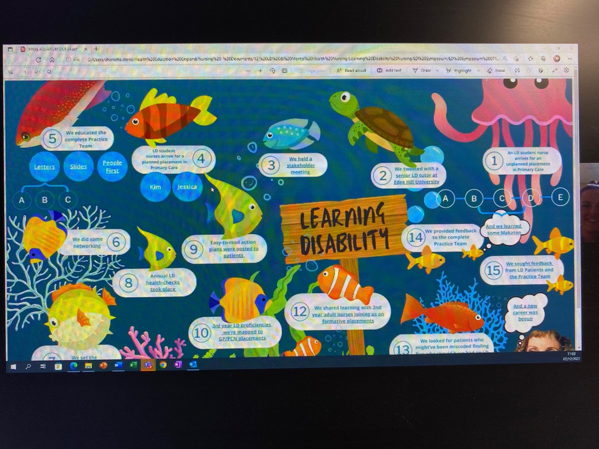Love the aquarium visual for this Primary Care project #ldsymp #LDSymposium2022 @DavidHarling1