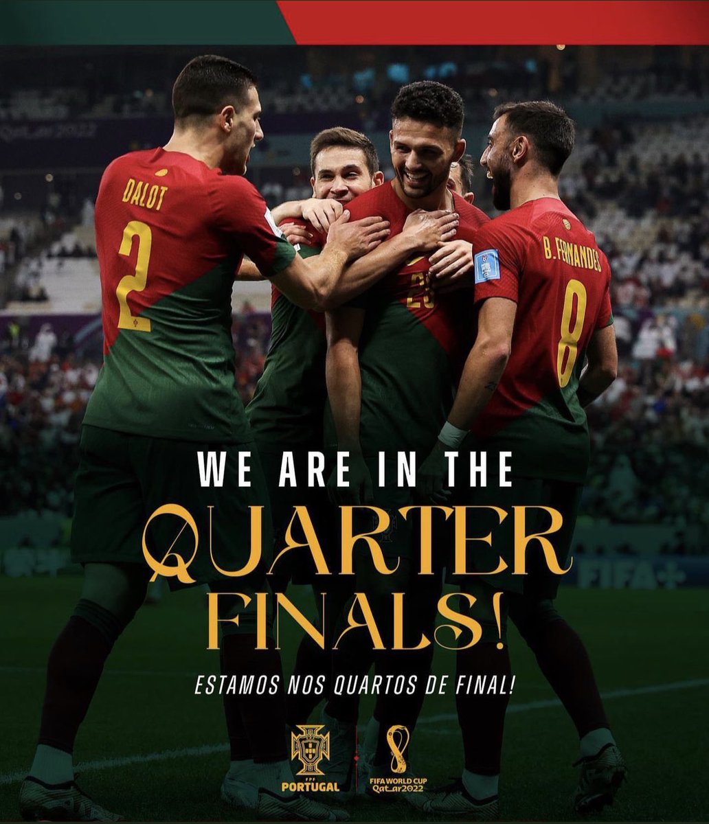 Congratulations, Portugal! 

Parabéns, Portugal!
#WorldCup2022  🇵🇹