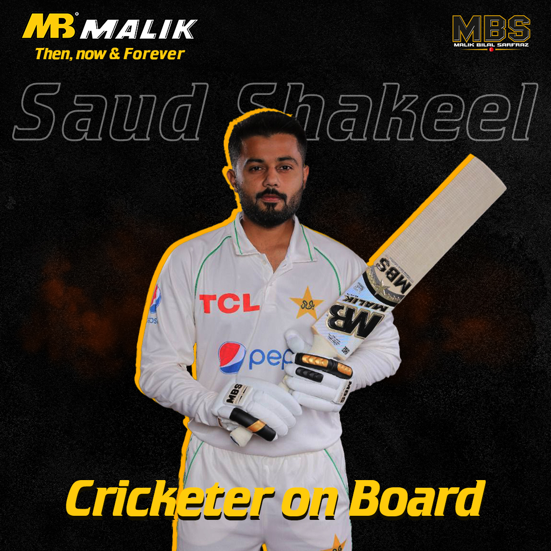 therealmbmalik's tweet photo. MB Malik is proud to announce our partnership with Saud Shakeel. He has selected MBS Super Best Edition bat as his new batting weapon.

@saudshak 

#sports #bats #mbmalik #MBS #superbestedition #batting #saudshakeel #cricketer #cricket #cricketeronboard #englishwillow https://t.co/l8IDlzdbH7