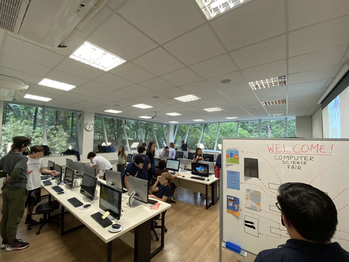 jreb22_'s tweet photo. So excited with the results of our first #ChapelSchool #ComputerScienceFair as the final presentation of the semester-long project with our 9th-grade students. A mix of #DesignThinking + #ISTE standards + students’ creativity 🙌🏼 https://t.co/Y3uimIgIeM