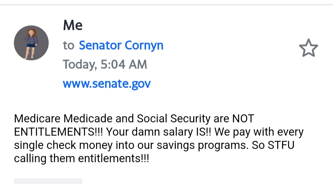 jkf3500's tweet photo. Got this in my email from a petition I signed. Here is his reply and mine.
#OVTX #ONEV1 #FreshResists https://t.co/ZYP1jFi4Ji