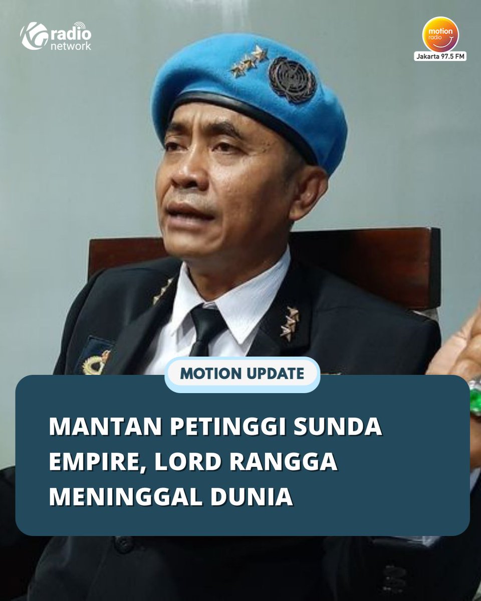 MOTION975FM's tweet image. Kabar duka datang dari tokoh fenomenal mantan petinggi Sunda Empire asal Kabupaten Brebes, Jawa Tengah, Lord Rangga Sasana meninggal dunia pada Rabu (7/12)😢

📃 : bit.ly/3nI9pxB

#kabarduka  #MotionUpdate  #motion975fmjkt  #kgradionetwork