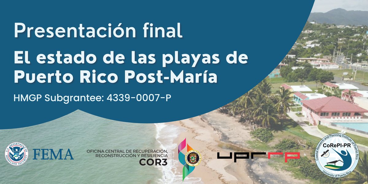 corepipr's tweet photo. 🚨Llegó el día🚨

Hoy presentamos “El estado de las playas de Puerto Rico Post-María” para toda la isla. Les esperamos a las 9:30 A.M. en el Anfiteatro #1 de  Estudios Generales de la @uprrp. https://t.co/p9RqAScwe6