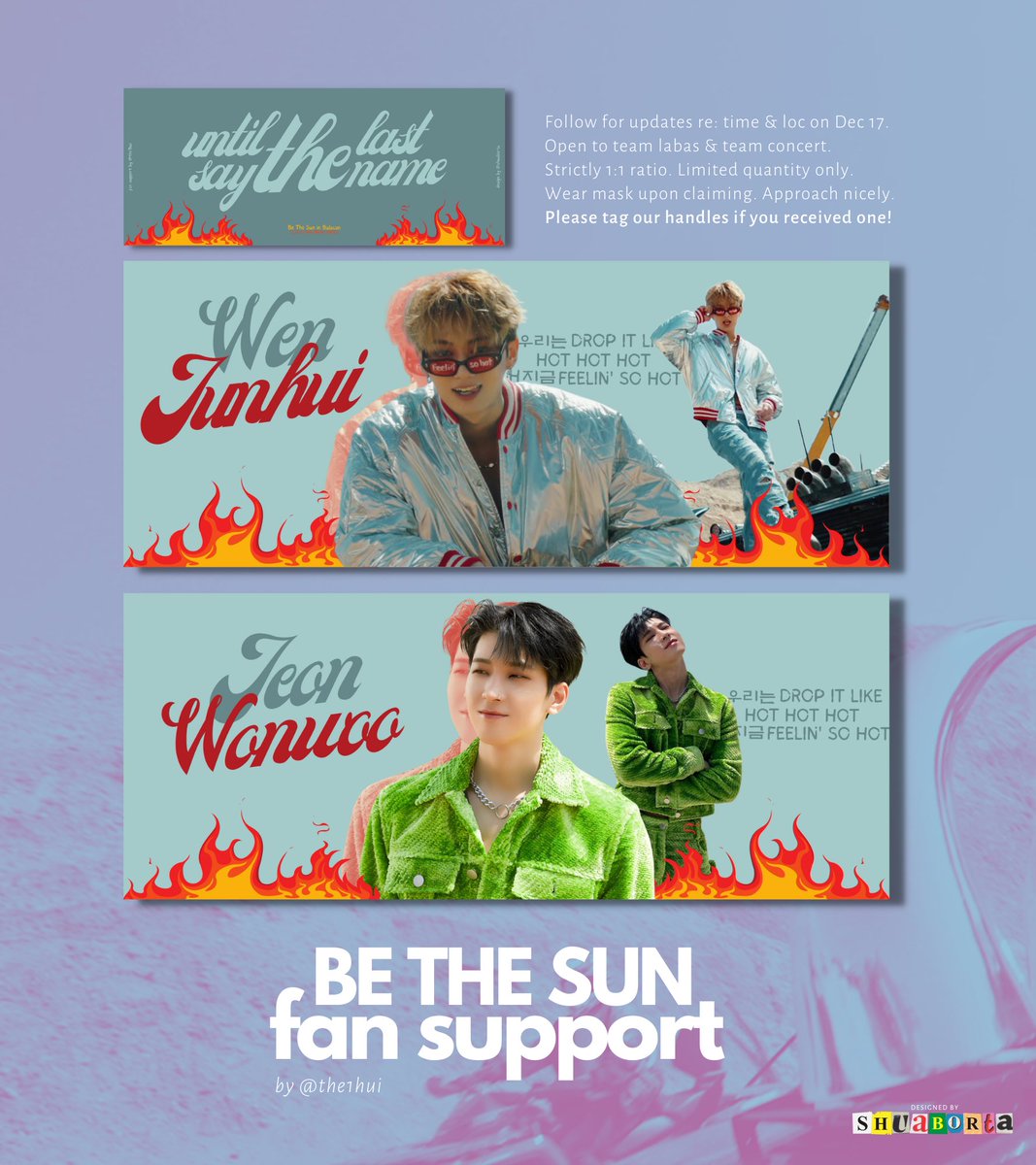 shuaborta's tweet photo. 💥 bets in bul freebies [1/2] 💥
by @jmskkyu7 @the1hui &amp; me!

hand banners
♡ jeonghan, joshua (yoonhong)
♡ wonwoo, jun (wonhui)

see photos for details. super limited quantity only. kitakits, caratdeul~!

#BeTSinBULACAN ☀️
#BeTheSuninBULACAN https://t.co/41UeD91r0P
