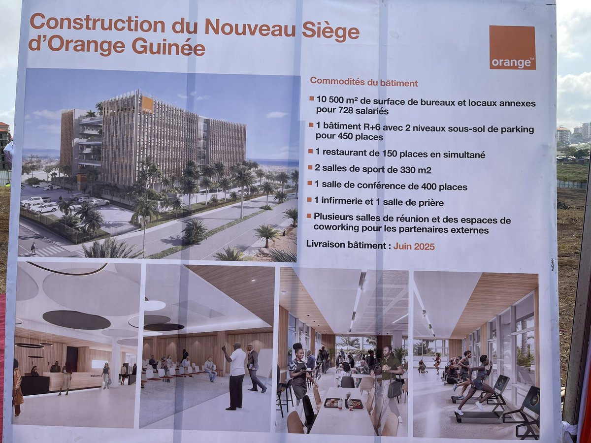 AKarim_Bangoura's tweet photo. Cérémonie de pause de la première pierre du futur siège @orangeguinee_gn après 15 ans au service des guinéens, un acte qui renforce l’ancrage locale de l’entreprise avec le DG Boly Traoré, les ministres des télécoms et de l’Urbanisme https://t.co/33tzghaaps