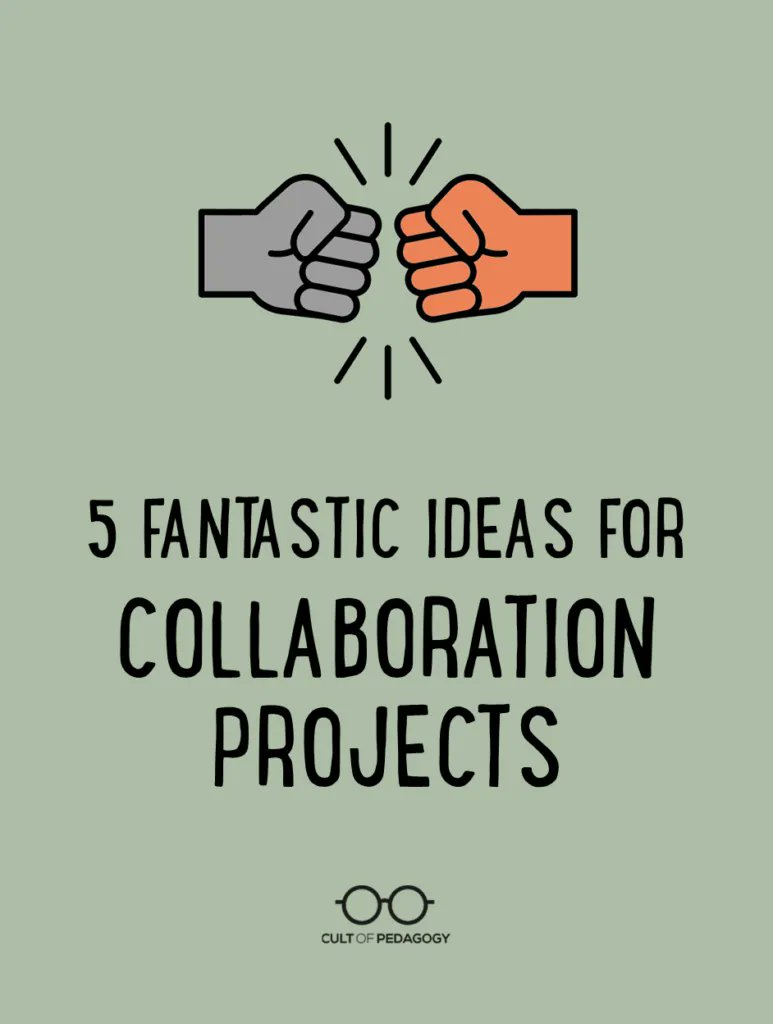 These are so good! 5 Ideas for Collaboration Projects: bit.ly/3P7y2Rh 

Thanks for sharing <a href="/cultofpedagogy/">Cult of Pedagogy</a>