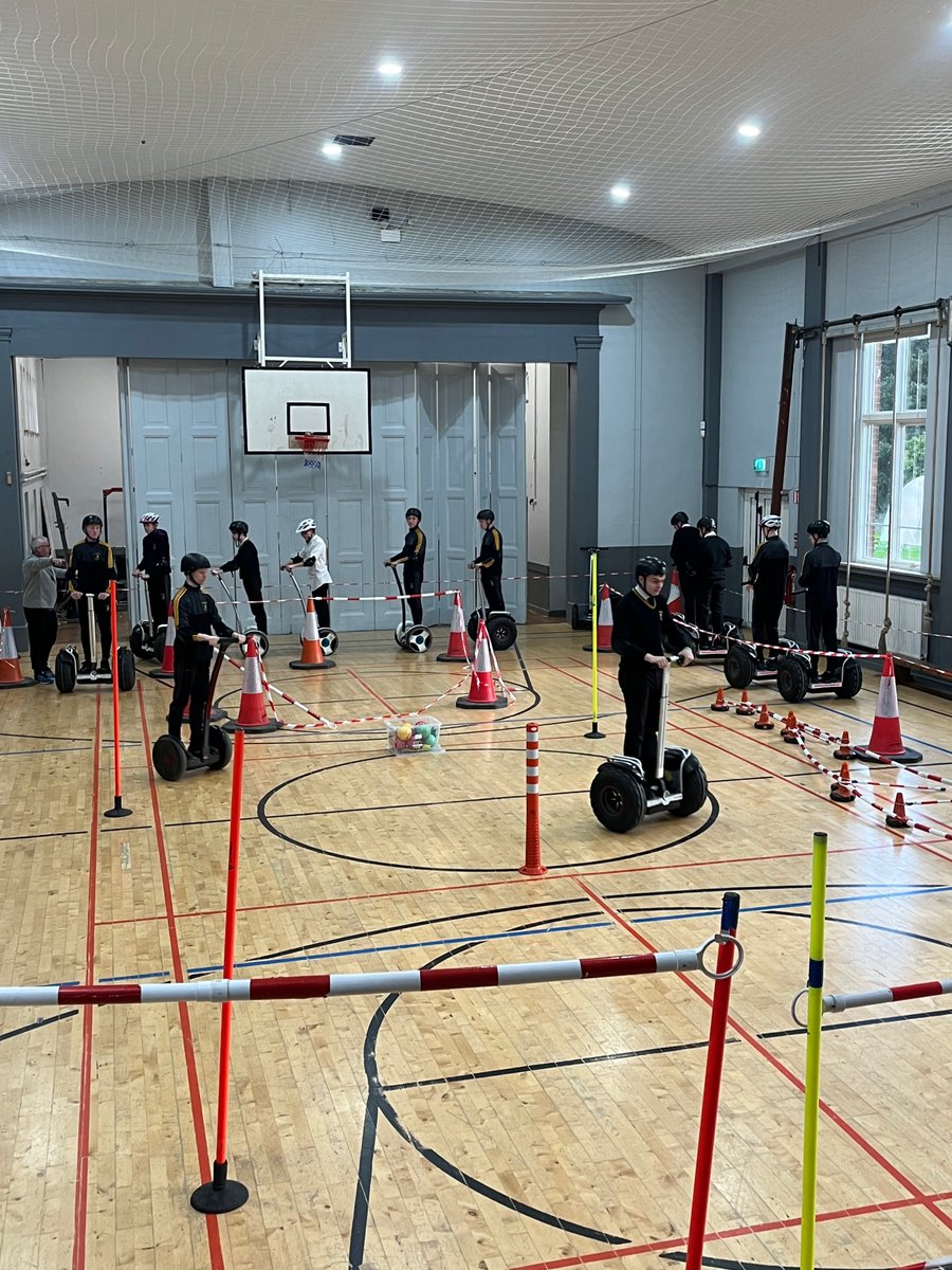 stpaulscollege_'s tweet photo. The TY's had a wheely great time chasing around the hall on Segways today. Thanks to the lads from #Emovement Segways for a great day. @tydotie @StPaulsCollegeP @Segway @Mondello_Park https://t.co/evTRcU1reD