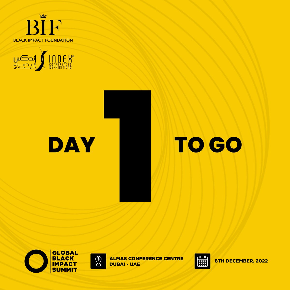 The 2nd edition of the Global Black Impact Summit is only 1 day away! We look forward to seeing you tomorrow, you can also join us online via the live stream! Register now via: globalblackimpact.com