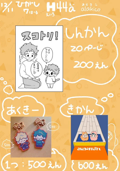 お品書きです
※既刊は余部分なので、ほんのちょっとです 