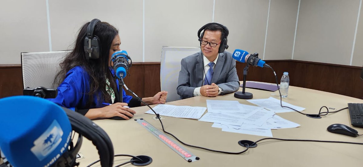 Saudia_Radio's tweet photo. #People_in_Power | with @ghadaaboud Exclusively interviews H.E. Consul General of China Mr. Tan Banglin. On the prosperous diverse mutual cooperation between Saudi Arabia and China. On the occasion of the distinguished visit of China’s President visit to Saudi Arabia.
@ccgjeddah https://t.co/ENYEvhApcO