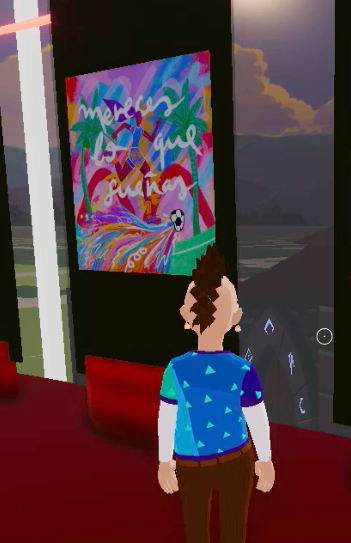 estrujamentes's tweet photo. ⭐️Esta es la obra de @gavisual, inspirada en el propósito de la "Fundación tiempo de juego", la encuentran en el #metaverso de @Davivienda , vayan que pueden tomar un #NFT gratis
➡️https://t.co/QN8AynoycH
➡️ https://t.co/JEAHMWKGLh
#TalentoNFT https://t.co/lf9XDcGEb9