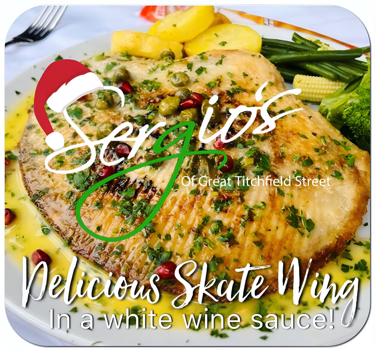 SergiosW1's tweet photo. Todays Chefs Special!

Delicious Skate Wing in a White Wine Sauce.

#toprated #italianfood #italian #italianrestaurant #fitzrovia #london 

#businesslunch #diningout #catchoftheday #freshfish #chefsspecial #marketfresh #londondining https://t.co/BoYgcRSV3i