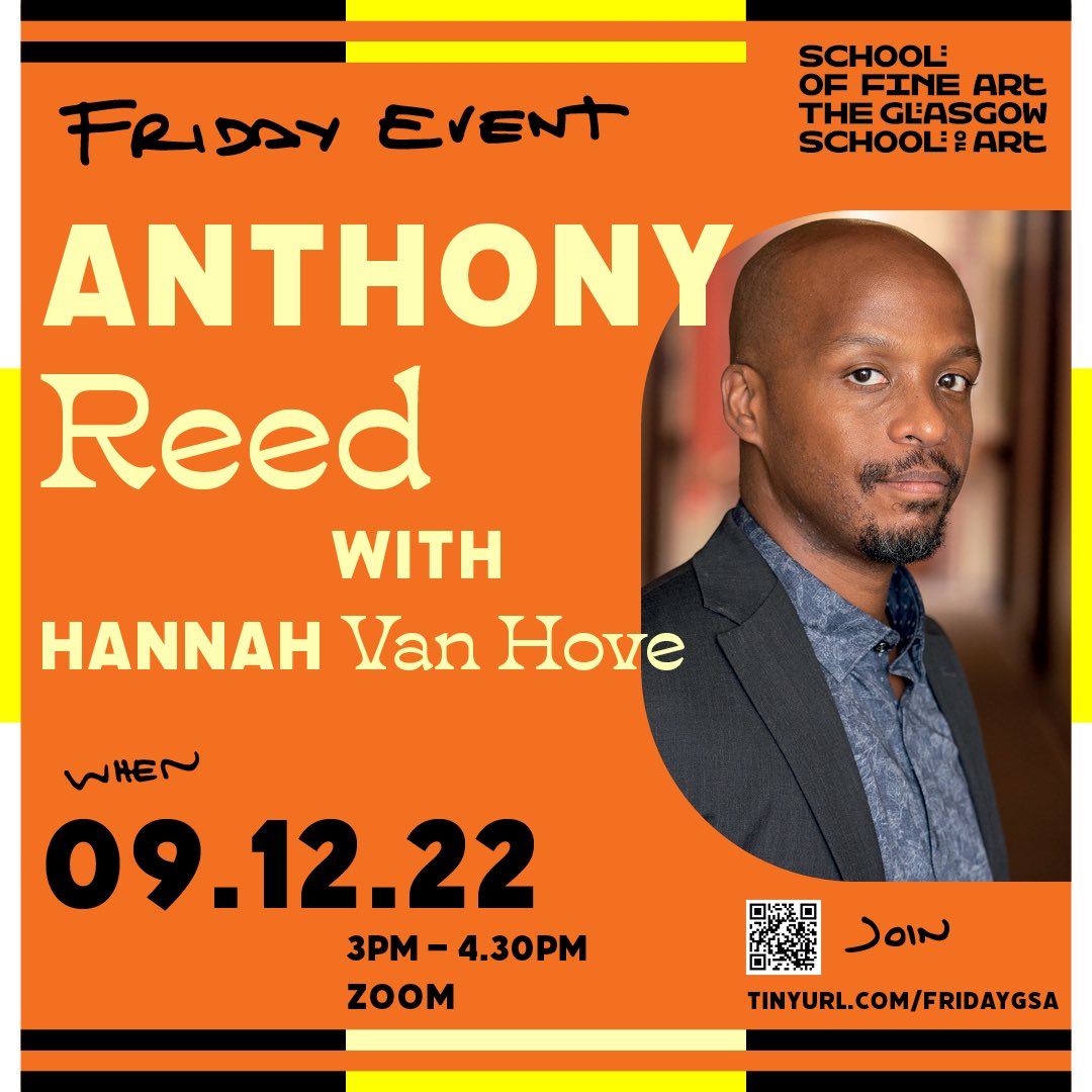 sofafridays's tweet image. This Friday is our last @sofafridays of the semester. We’re delighted to reschedule Anthony Reed (@_blackpoetics) with Hannah Van Hove (@HannahVanHove) Anthony will join us from Nashville, Tenessee, &amp;amp; Hannah in Brussels, Belgium, Zoom at 3pm GMT, Friday 9 December. Open to all!